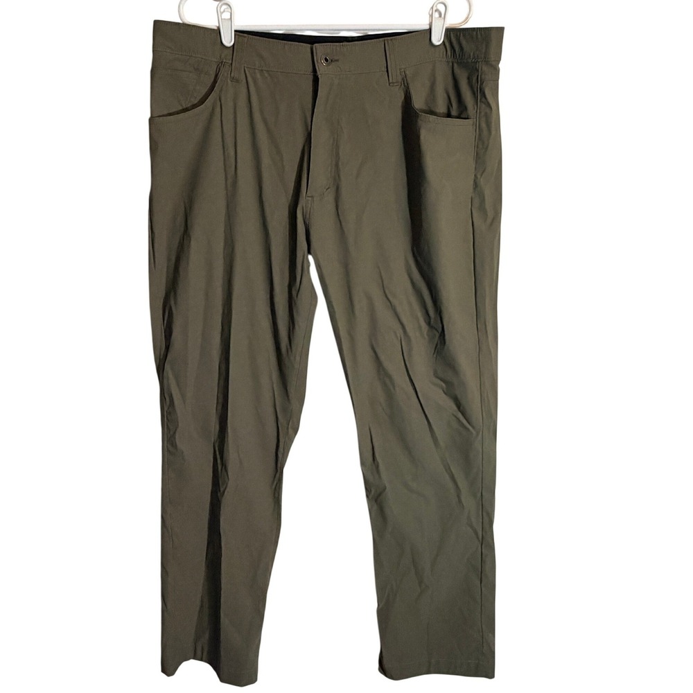 Eddie Bauer Mens 40x32 Hiking Pants Olive Green Water‎ Resistant Stretch